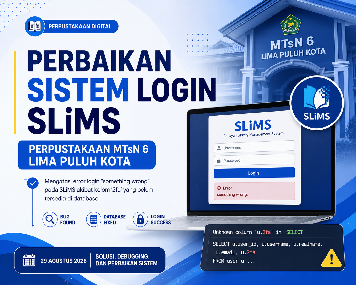Perbaikan Sistem Login SLiMS Perpustakaan